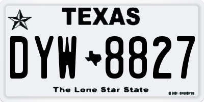 TX license plate DYW8827
