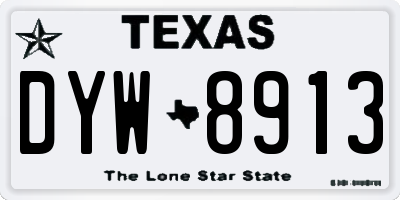 TX license plate DYW8913