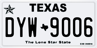 TX license plate DYW9006