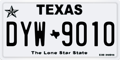 TX license plate DYW9010
