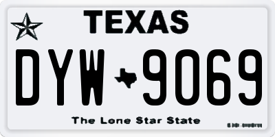 TX license plate DYW9069