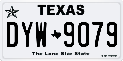 TX license plate DYW9079