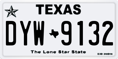 TX license plate DYW9132