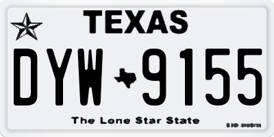 TX license plate DYW9155