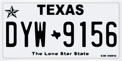 TX license plate DYW9156