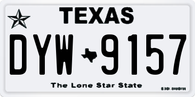 TX license plate DYW9157