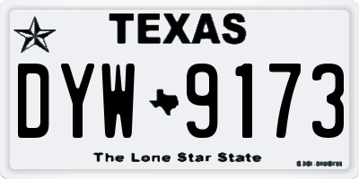 TX license plate DYW9173