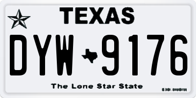 TX license plate DYW9176