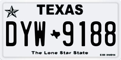 TX license plate DYW9188