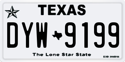 TX license plate DYW9199