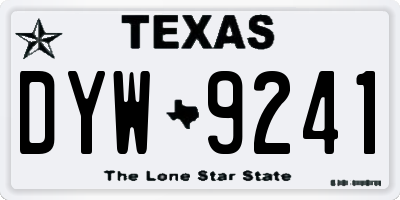 TX license plate DYW9241