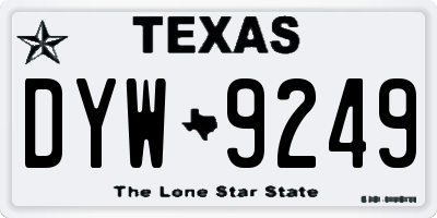 TX license plate DYW9249