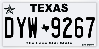 TX license plate DYW9267