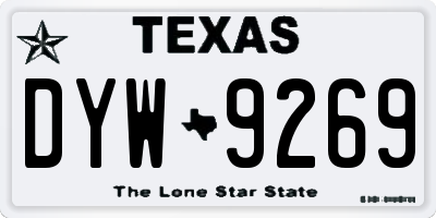 TX license plate DYW9269