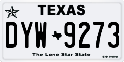 TX license plate DYW9273
