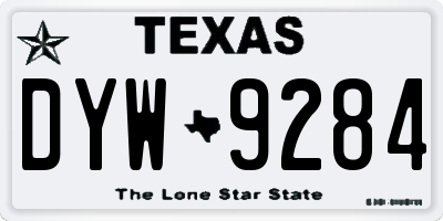 TX license plate DYW9284