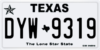 TX license plate DYW9319