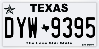 TX license plate DYW9395