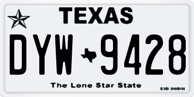 TX license plate DYW9428