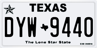 TX license plate DYW9440