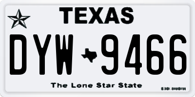 TX license plate DYW9466