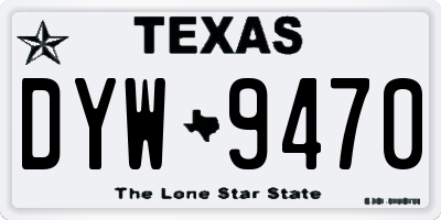 TX license plate DYW9470