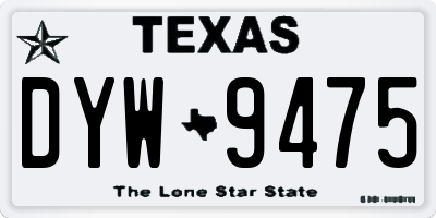 TX license plate DYW9475