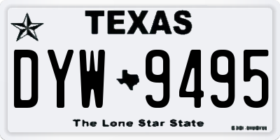 TX license plate DYW9495