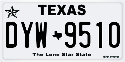 TX license plate DYW9510