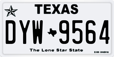 TX license plate DYW9564