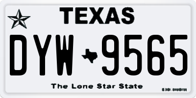 TX license plate DYW9565