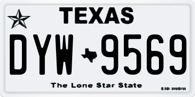 TX license plate DYW9569