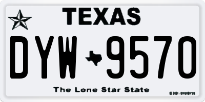 TX license plate DYW9570