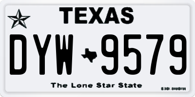 TX license plate DYW9579