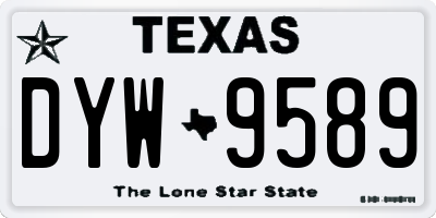 TX license plate DYW9589