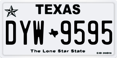 TX license plate DYW9595