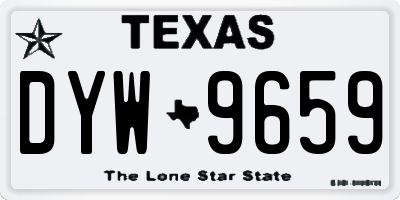 TX license plate DYW9659