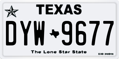 TX license plate DYW9677