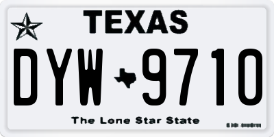 TX license plate DYW9710