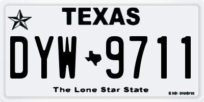 TX license plate DYW9711