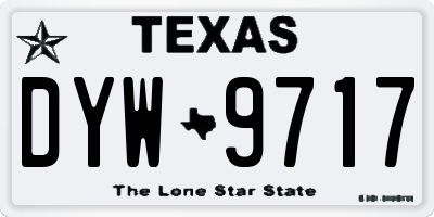 TX license plate DYW9717