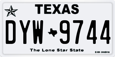 TX license plate DYW9744