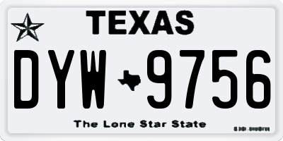 TX license plate DYW9756