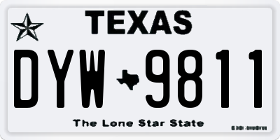 TX license plate DYW9811