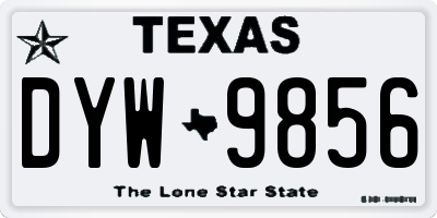 TX license plate DYW9856