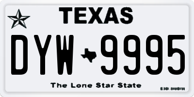 TX license plate DYW9995