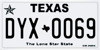 TX license plate DYX0069