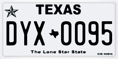 TX license plate DYX0095