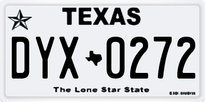 TX license plate DYX0272