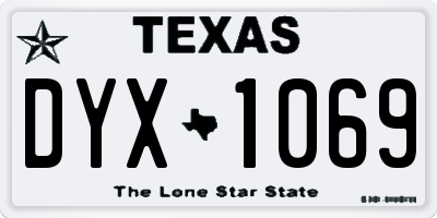 TX license plate DYX1069